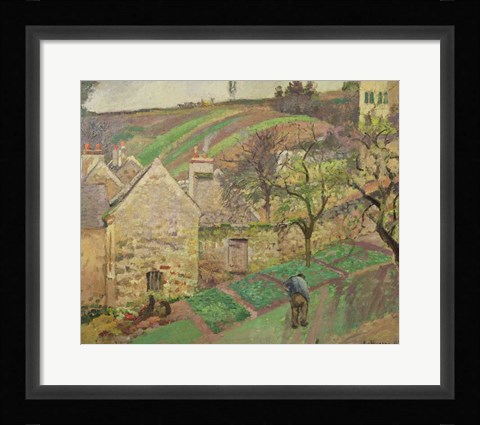 Framed Hillside of the Hermitage, Pontoise, 1873 Print