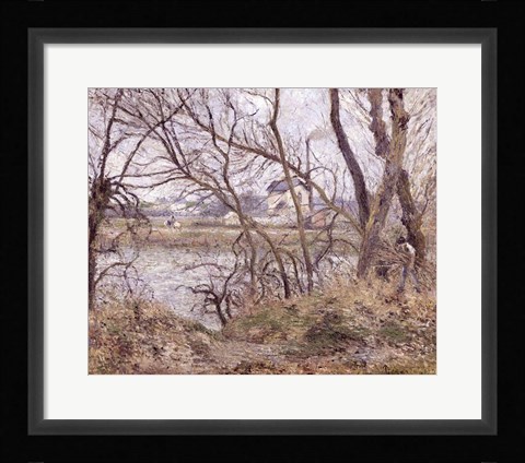 Framed Banks of the Oise, near Pontoise, Cloudy Weather, 1878 Print
