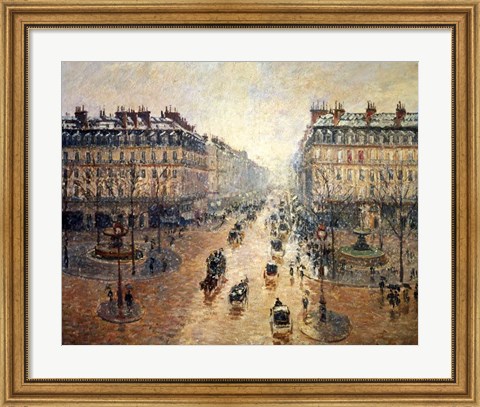 Framed Avenue de L&#39;Opera, Paris, 1898 Print