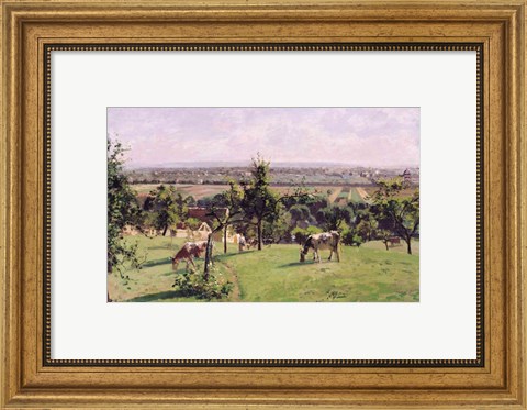 Framed Hillside of Vesinet, Yvelines, 1871 Print