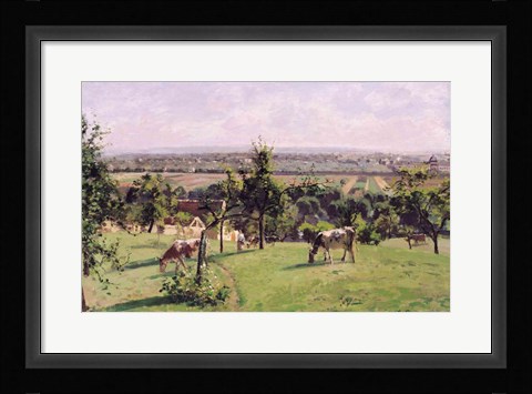 Framed Hillside of Vesinet, Yvelines, 1871 Print