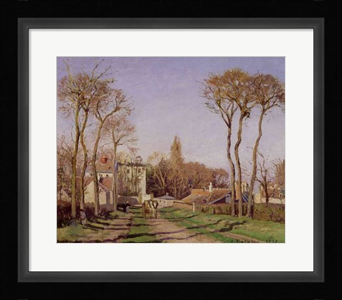 Framed Entrance to the Village of Voisins, Yvelines, 1872 Print