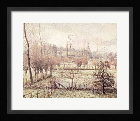 Framed Snow Effect at Eragny, 1894 Print