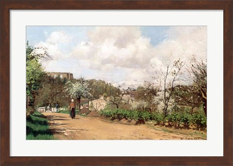 Framed View from Louveciennes, 1869-70 Print