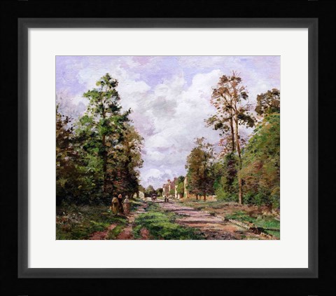 Framed road to Louveciennes at the edge of the wood, 1871 Print