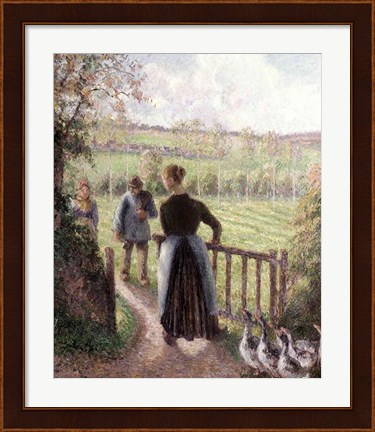 Framed Woman with the Geese, 1895 Print