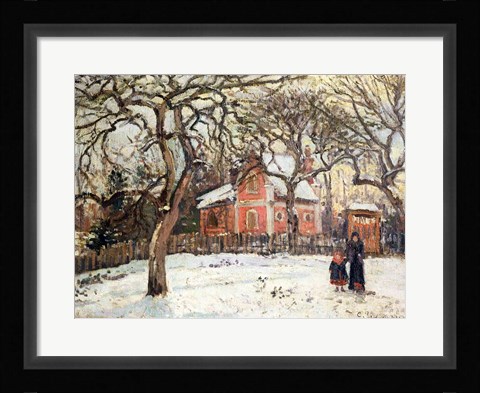 Framed Chestnut Trees at Louveciennes, c.1871-2 Print