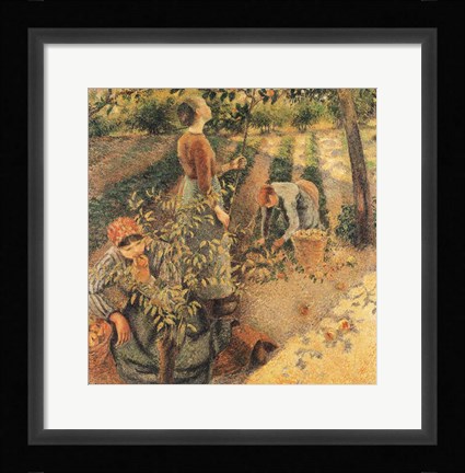 Framed Apple Pickers, 1886 Print