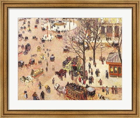 Framed Place du Theatre Francais, 1898 Print