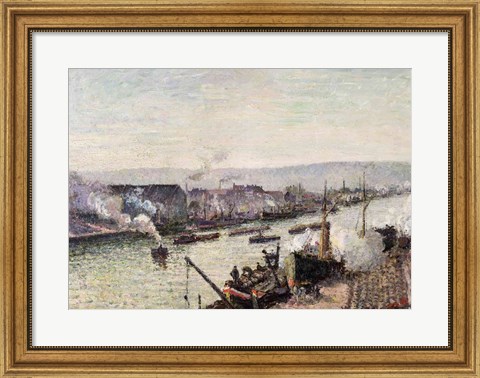 Framed Saint-Sever Port, Rouen, 1896 Print