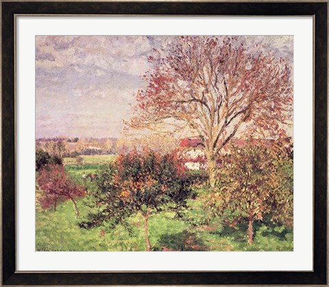 Framed Autumn morning at Eragny, 1897 Print