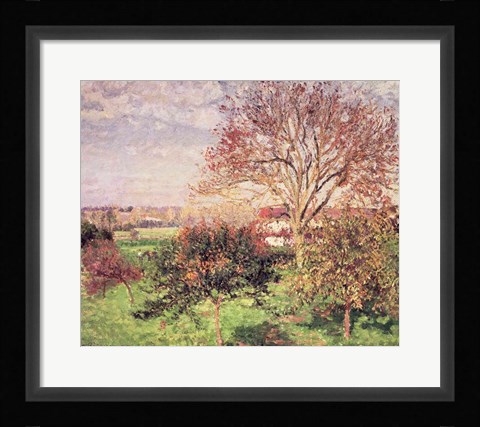 Framed Autumn morning at Eragny, 1897 Print