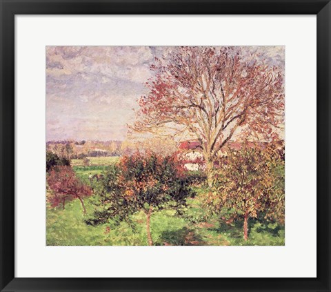 Framed Autumn morning at Eragny, 1897 Print