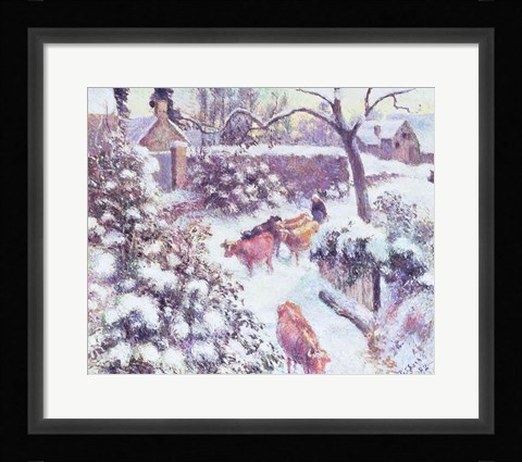 Framed Effet de Neige a Montfoucault, 1882 Print