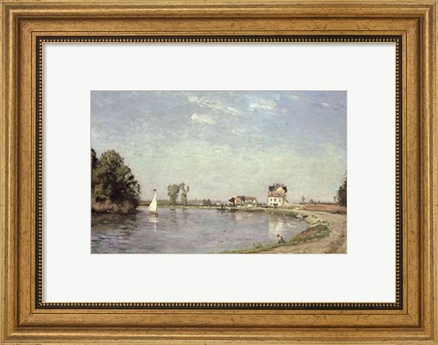 Framed At the River&#39;s Edge, 1871 Print