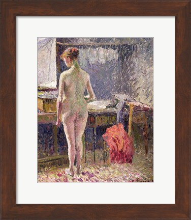 Framed Female Nude seen from the Back, 1895 Print