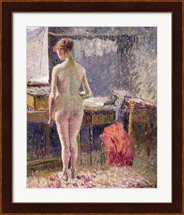 Framed Female Nude seen from the Back, 1895 Print