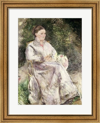 Framed Portrait of Julie Velay, Wife of the Artist, c.1874 Print