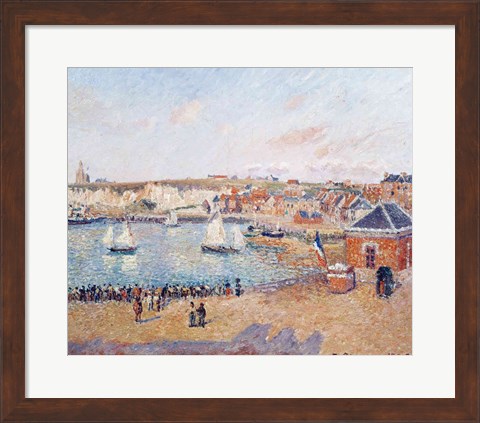 Framed Outer Harbour at Dieppe, 1902 Print