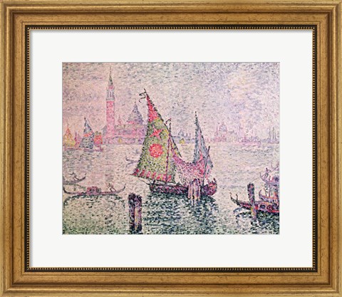 Framed Green Sail, Venice, 1904 Print