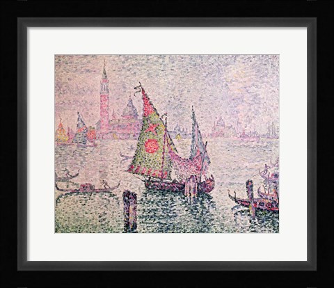 Framed Green Sail, Venice, 1904 Print