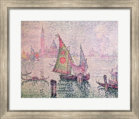 Framed Green Sail, Venice, 1904 Print