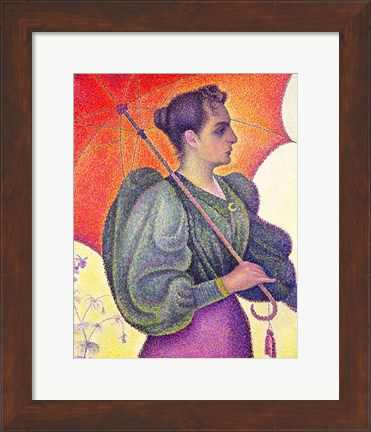 Framed Woman with a Parasol, 1893 Print
