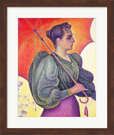 Framed Woman with a Parasol, 1893 Print