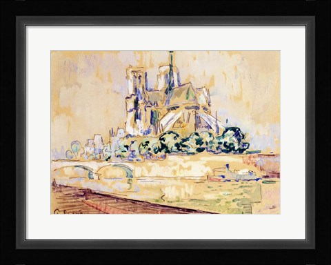 Framed Notre Dame, 1885 Print