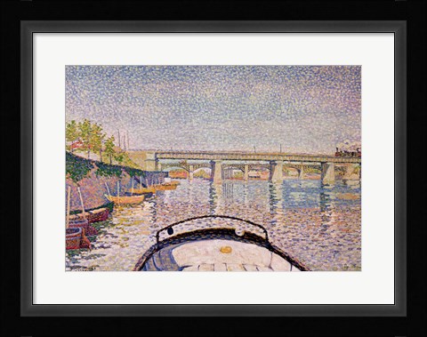 Framed Bridge at Asnieres, 1888 Print