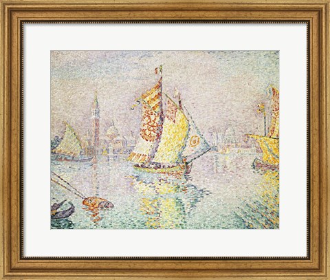 Framed Yellow Sail, Venice, 1904 Print