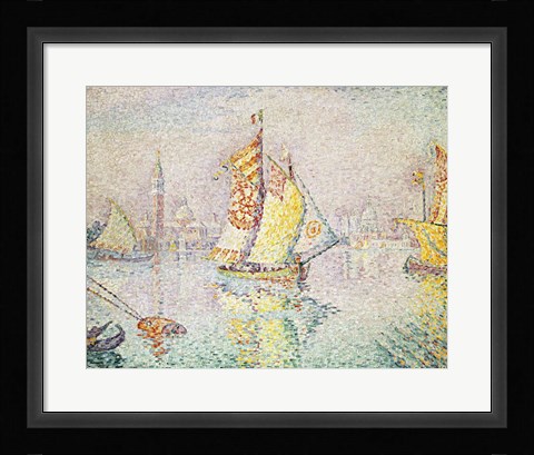 Framed Yellow Sail, Venice, 1904 Print