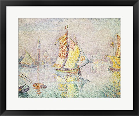 Framed Yellow Sail, Venice, 1904 Print