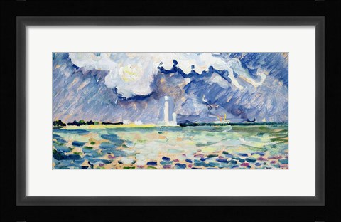 Framed Lighthouse at Gatteville Print