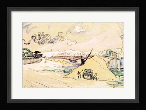 Framed Pile of Sand, Bercy, 1905 Print