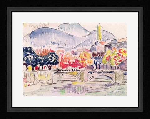 Framed Le Paillon, Nice, 1921 Print