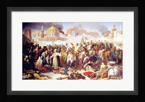 Framed Taking of Jerusalem by the Crusaders Print