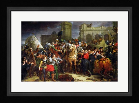 Framed Entry of Henri IV Print