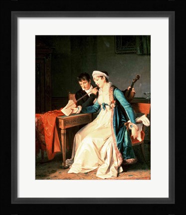 Framed Music Lesson, 1790 Print