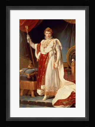 Framed Napoleon in Coronation Robes, c.1804 Print