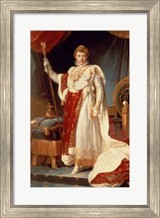 Framed Napoleon in Coronation Robes, c.1804 Print