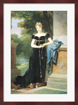 Framed Portrait of Marie Laczinska Print