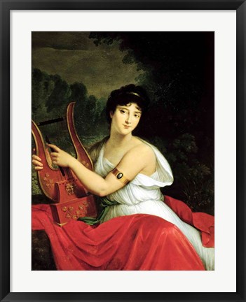 Framed Portrait of Madame de la Pleigne Print
