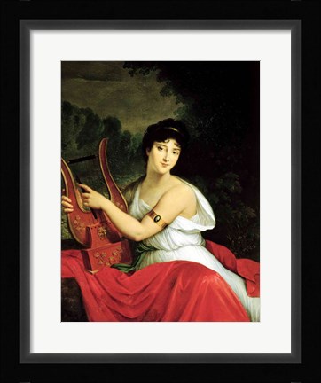 Framed Portrait of Madame de la Pleigne Print