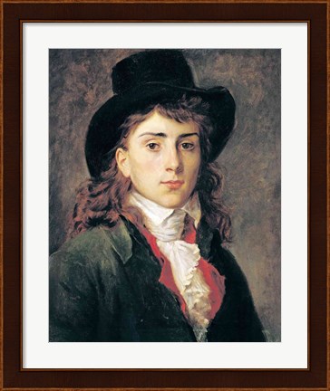 Framed Portrait of Baron Antoine Jean Gros Print