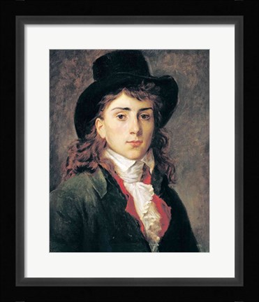 Framed Portrait of Baron Antoine Jean Gros Print