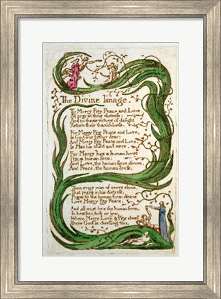 Framed Divine Image, from Songs of Innocence, 1789 Print
