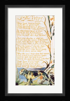 Framed Tyger, from Songs of Innocence Print