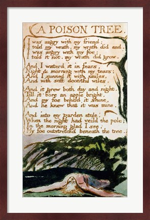 Framed Poison Tree, from Songs of Experience Print