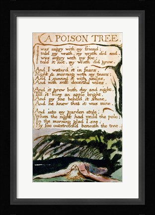 Framed Poison Tree, from Songs of Experience Print